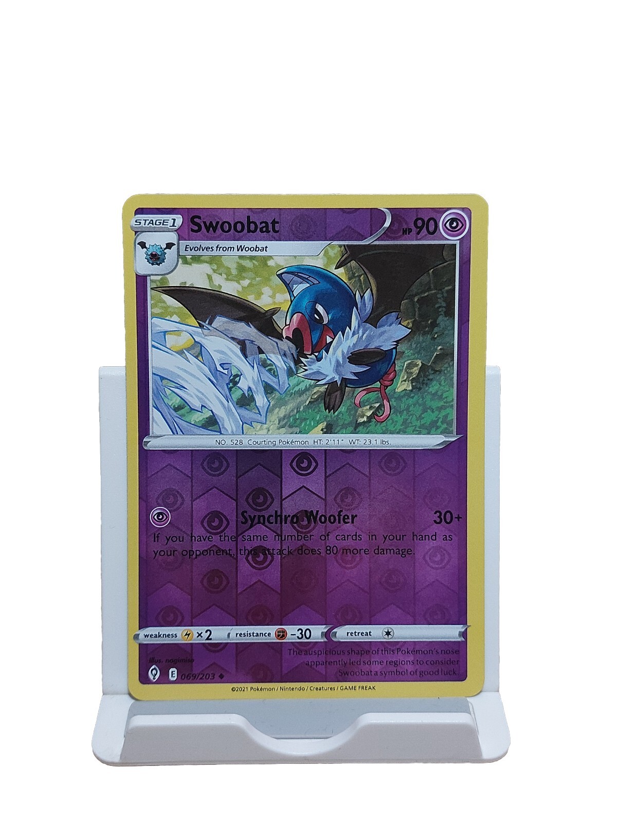 Swoobat 069/203 Reverse Holo Evolving Skies Pokemon TCG Card