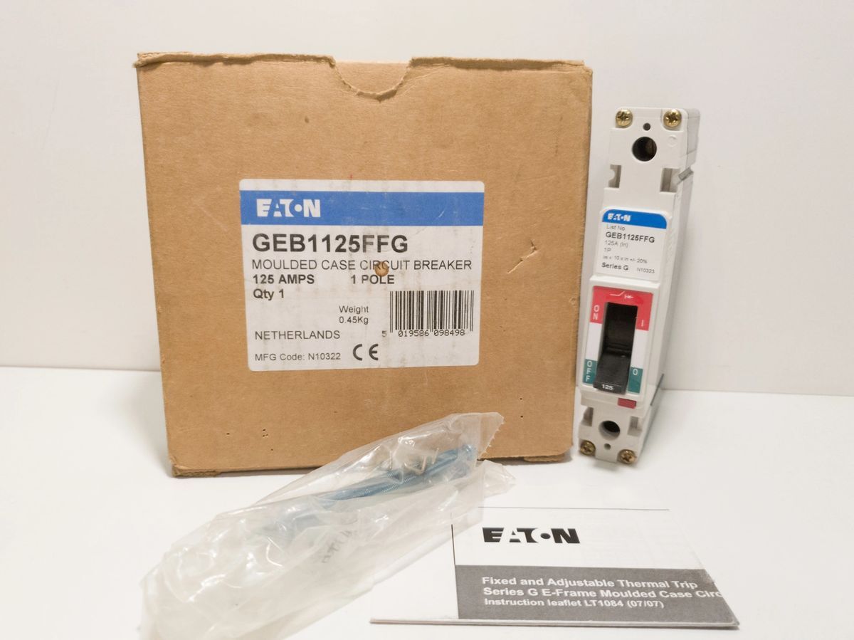 EATON GEB1125FFG 125A SP mccb, SERIES G, also replaces HAGER HD110 h125d INC VAT