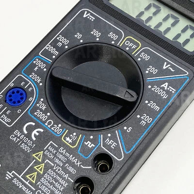 TOOLZONE Digital Multimeter Circuit Tester Multi Testing Meter Test Volts Amps Continuity