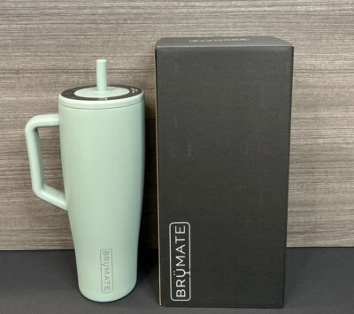 BRÜMATE BruMate Era 40 oz Tumbler with Handle and Straw | 100% Leakproof, (Sage)