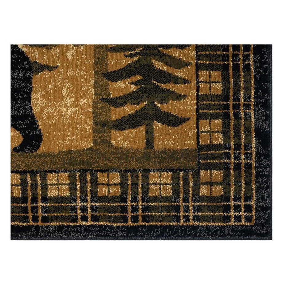 Alfombra de cabina 8x10 (7'10" x 9'10") Bear Pine Forest Lodge **ENVÍO GRATUITO** Foto 2 de 4