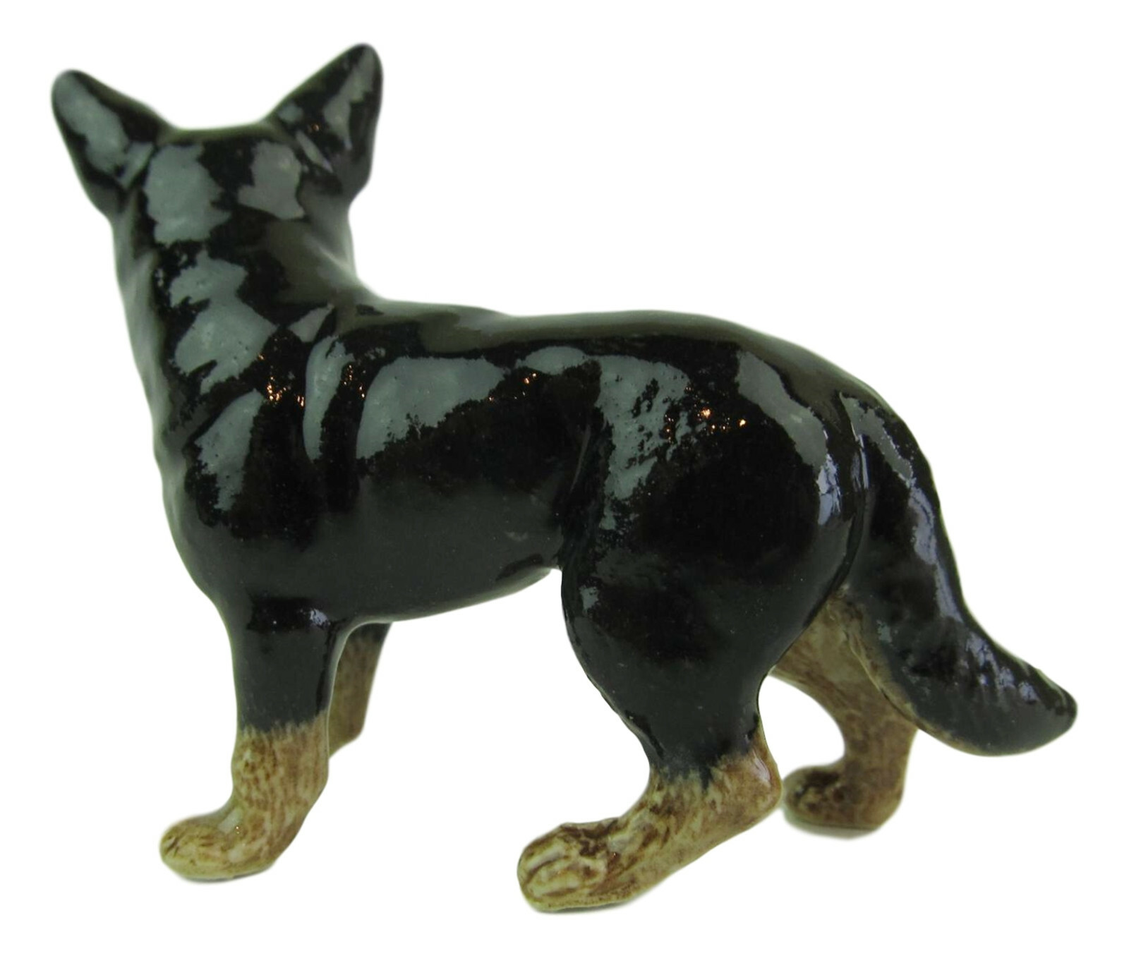 Miniature Porcelain Kelpie Black & Tan Figurine Approx 4.5cm High eBay