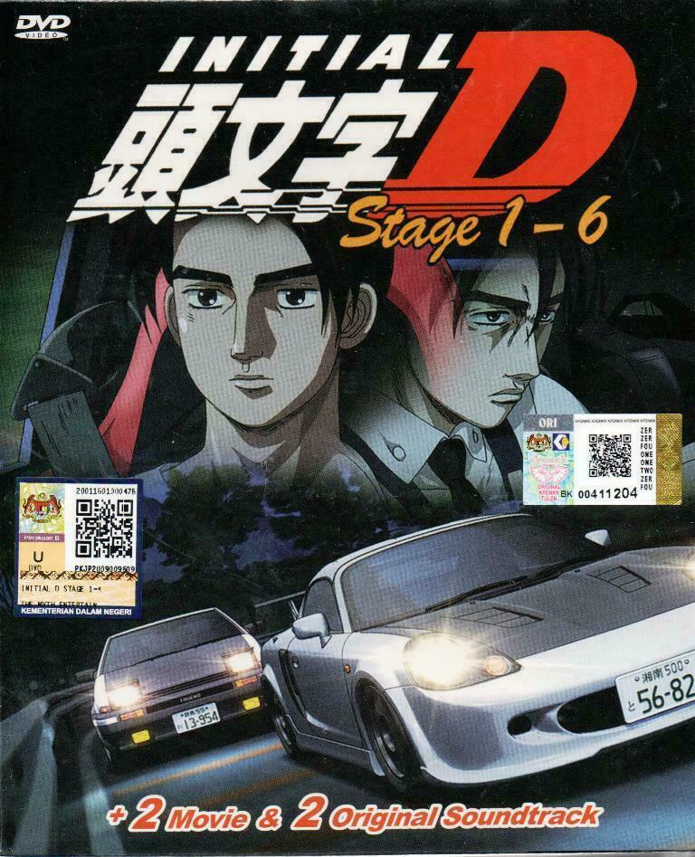 DVD Anime INITIAL D Stage 1-6 + 2 Movie + 2 OST All Region English Subtitle