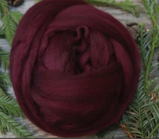 WINE - Merino wool roving, combed top, for spinning, nuno felting - 2 oz