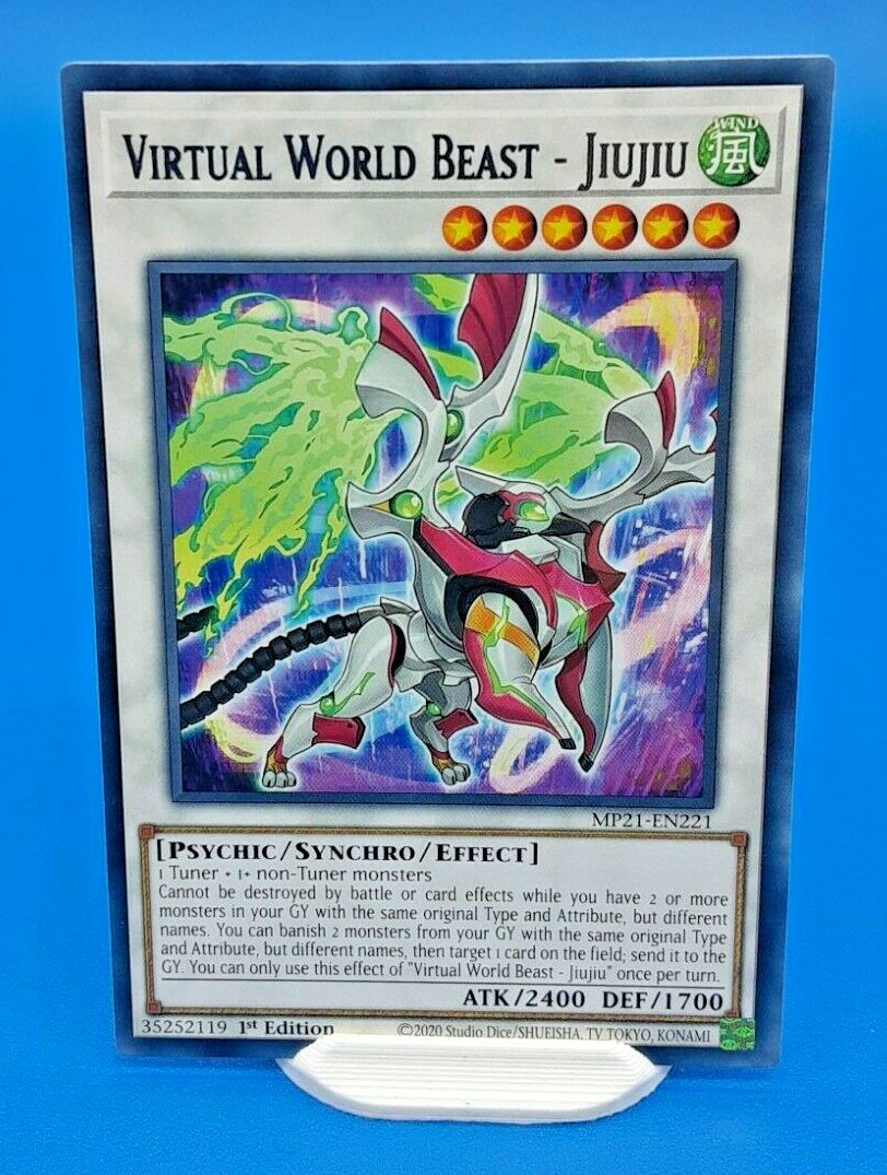MP21-EN221 Virtual World Beast - Jiujiu Rare 1st Edition Mint YuGiOh Card
