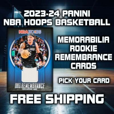 2023-24 Panini NBA Hoops Basketball Rookie Remembrance Patch - Pick Your Card