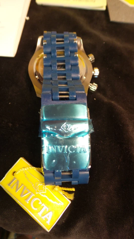 NOVO Invicta Sea Spider Qtz 42Mm Azul Poli/Aço Inoxidável Chrono Watch 1025 CAIXA Aberta - Imagem 4 de 4