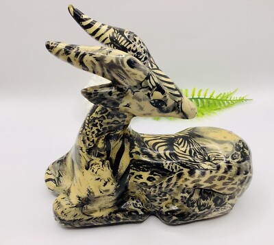 Vintage La Vie Collage Safari Decoupage Tiermotiv Gazelle Hirsch Figur