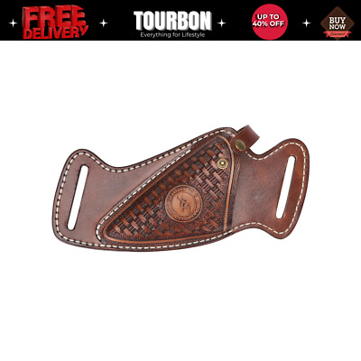 TOURBON Leather Garden Tool Holder Pruner Shears Sheath Scissors Carrying Pouch