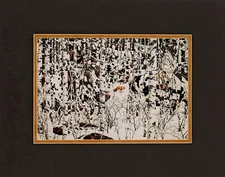Bev Doolittle Woodland Encounter Matted Print fits a standard 11x14 ready frame
