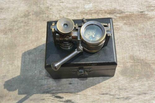 Vintage Brass Antique style Binocular Marine Compass Nautical Telescope Gift BOX - Picture 1 of 6