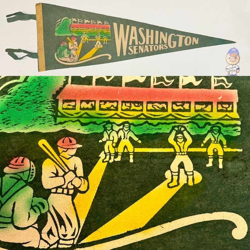 1950’s Washington Senators Nationals Vintage Pennant MLB Baseball 8.5x25