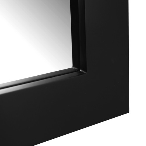 H&A Farmhouse Wall Mirror Rustic Horizontal Wood Framed Mirror, 28x22