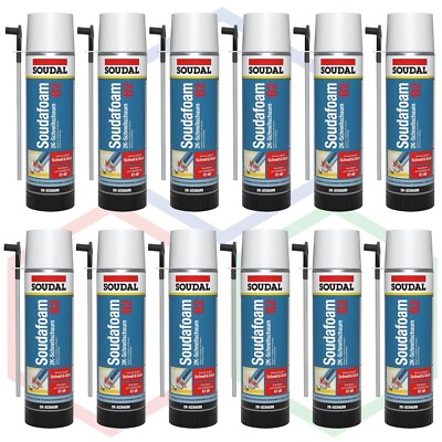 SOUDAL  - Soudafaom 2K B2 PU-Schaum Baustoffklasse B2 (MDI NEU) 12 x 400ml Dose