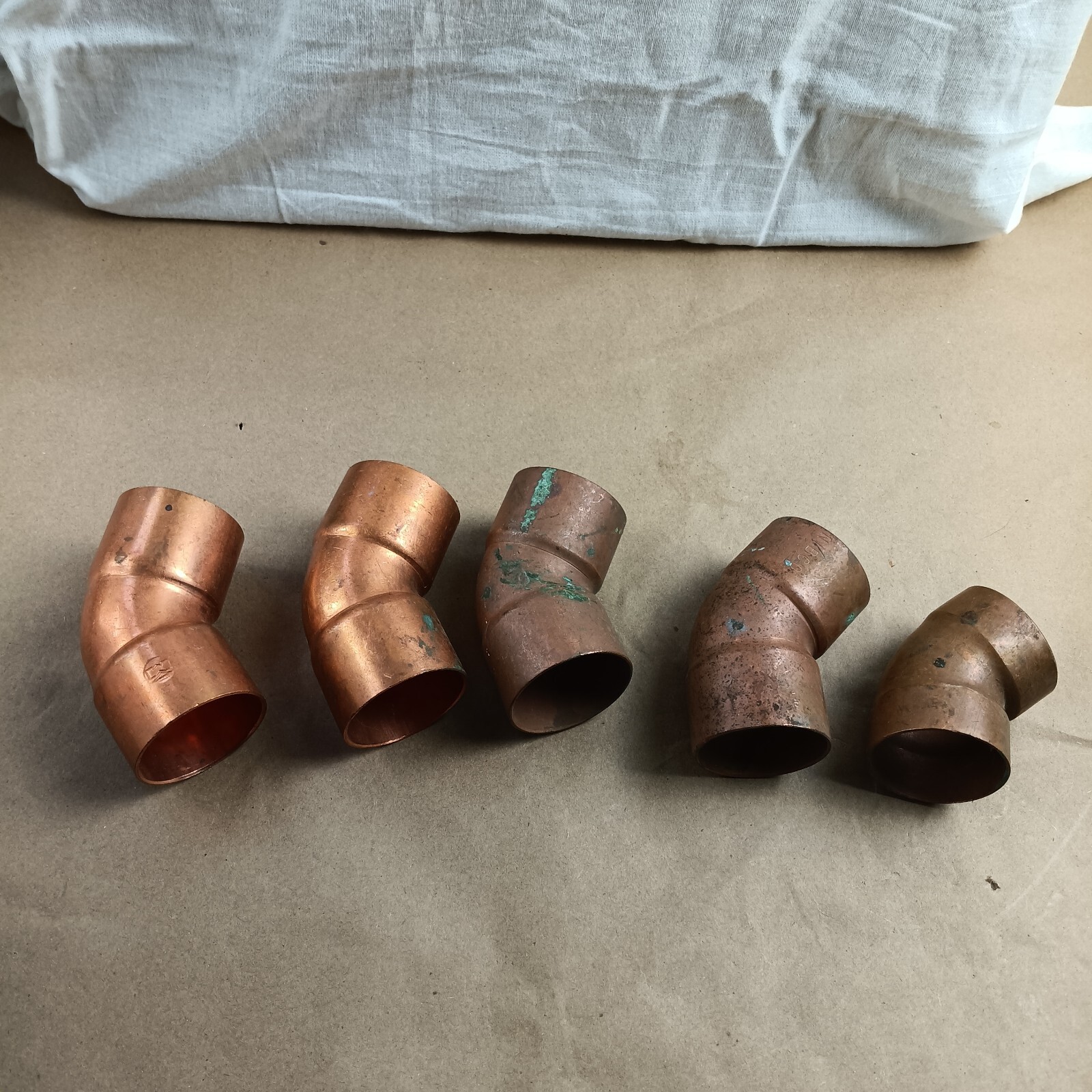 NEW (Lot of 5) 1 1/2" SW Copper 45° Elbow