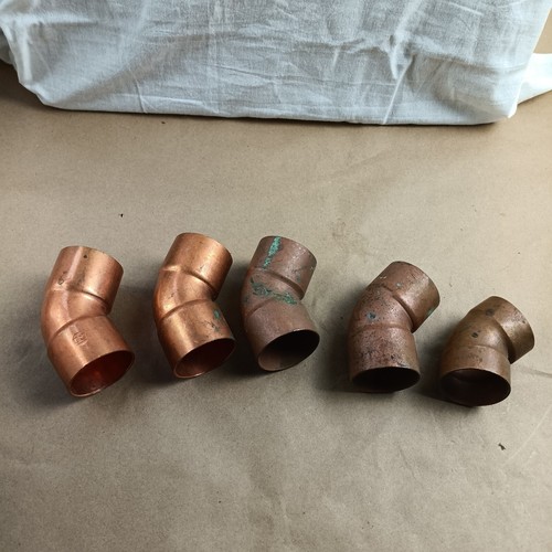 NEW (Lot of 5) 1 1/2" SW Copper 45° Elbow