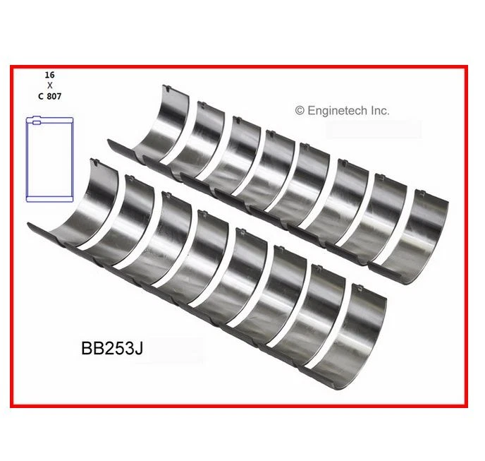 Main & Rods Bearings w/ Moly Piston Rings for 1999-2004 Chevrolet LQ9 LQ4 6.0L - Image 4 of 4