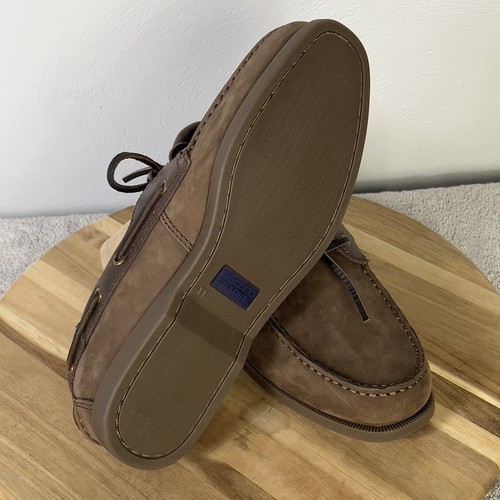 Rugged Shark Brown Leather Boat Shoes Men Size 11 M - Picture 10 of 10