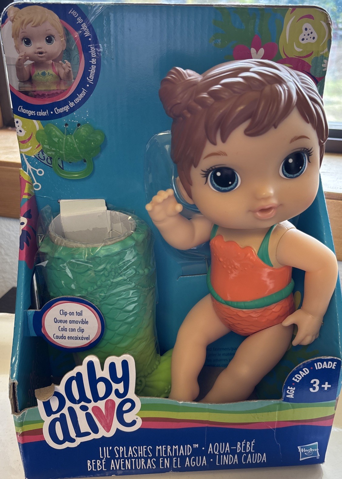 Baby Alive Lil' Splashes Mermaid Baby - Water Play Doll Bran