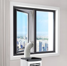 Portable Air Conditioner Window Vent Seal Kit 157x14.8 inch Silver Grey