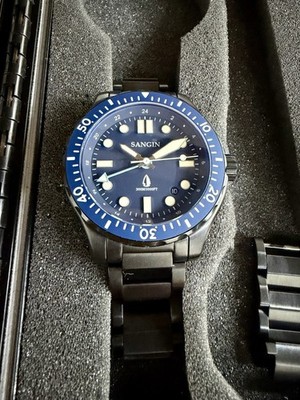 Sangin Pacifico THF Watch Sangin x Tac Hunt Fish Limited Edition 1/250 DLC Black