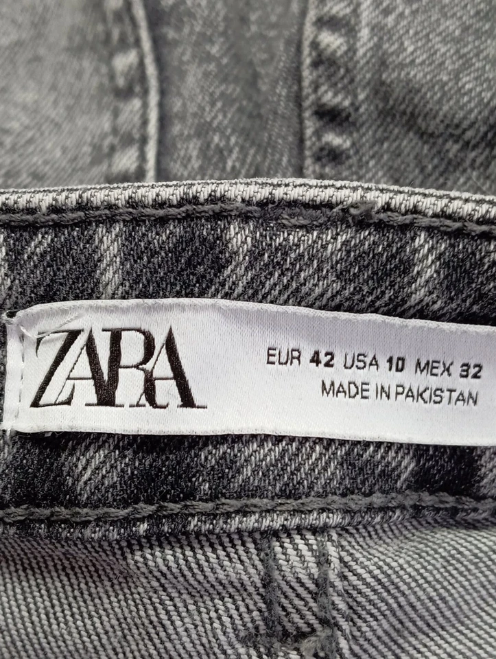 ZARA Jeans flare Dames Jeans T EU 42 gris clair style décontracté - Photo 4/4