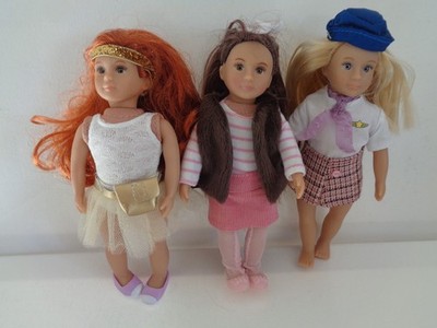 lori puppen x 3 battat 6 zoll puppen