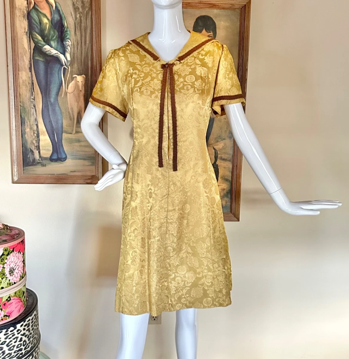Mod/GoGo Gold Vintage Dresses for Women for sale | eBay