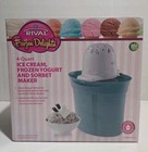 NEW Rival Frozen Delights 4Qt Ice Cream Frozen Yogurt Sorbet Maker Blue BPA Free