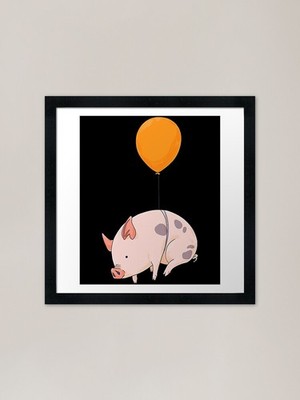 Wenn Schweine fliegen gerahmter Kunstdruck gerahmt Wandbild Poster Leinwanddruck Bild