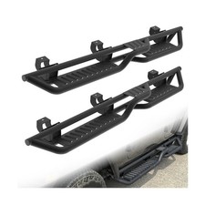 Running Boards Compatible with Jeep Wrangler JK 2007-2018 4 Door, Two Stair D...