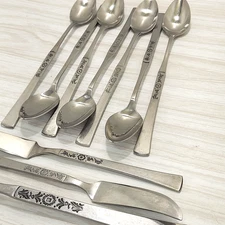 Ekco Eterna Flatware Cantina 10 Pcs Serving Spoon Iced Tea Spoons Butter Knife