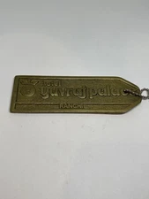 HOTEL YUVRAJ PALACE RANCHI ROOM KEY FOB BRASS VINTAGE INDIA RARE!!!
