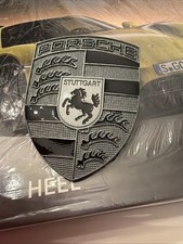 Porsche Brushed Metal Ik Black Beautiful Hood Badge Porsche Brushed Metal Ik Black Beautiful Hood Badge