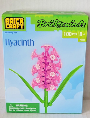 Bricktanicals PINK HYACINTH Brick Craft Block Building Set 100 Pieces