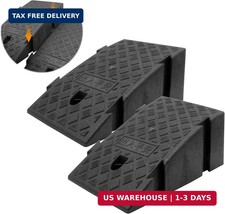 Curb Ramp, 6" 7" Rise Height 2 Pack,Heavy Duty Plastic Ramps,Interlock Curb