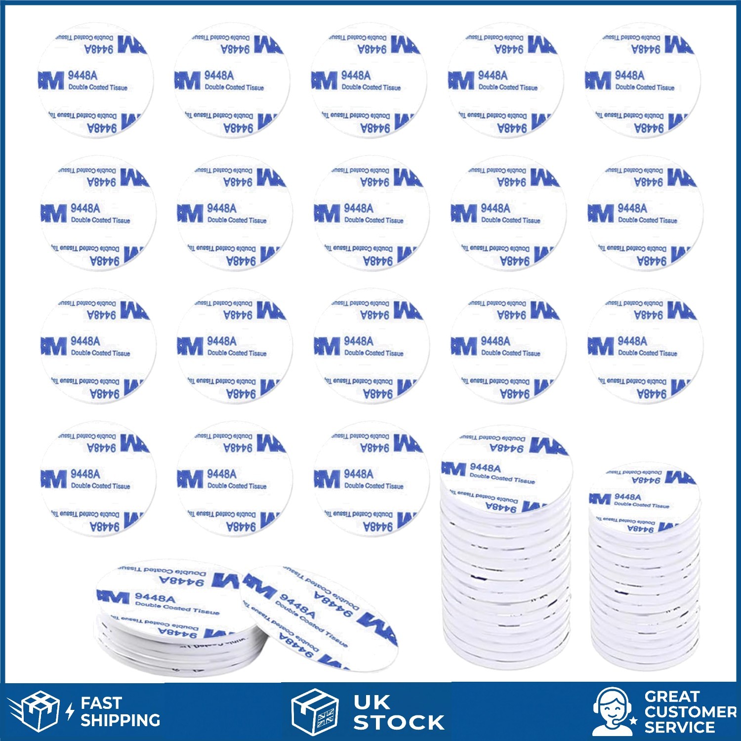 Versatile Double Sided Sticky Foam Mounting Pads Heavy Duty 25mm Round 100pc