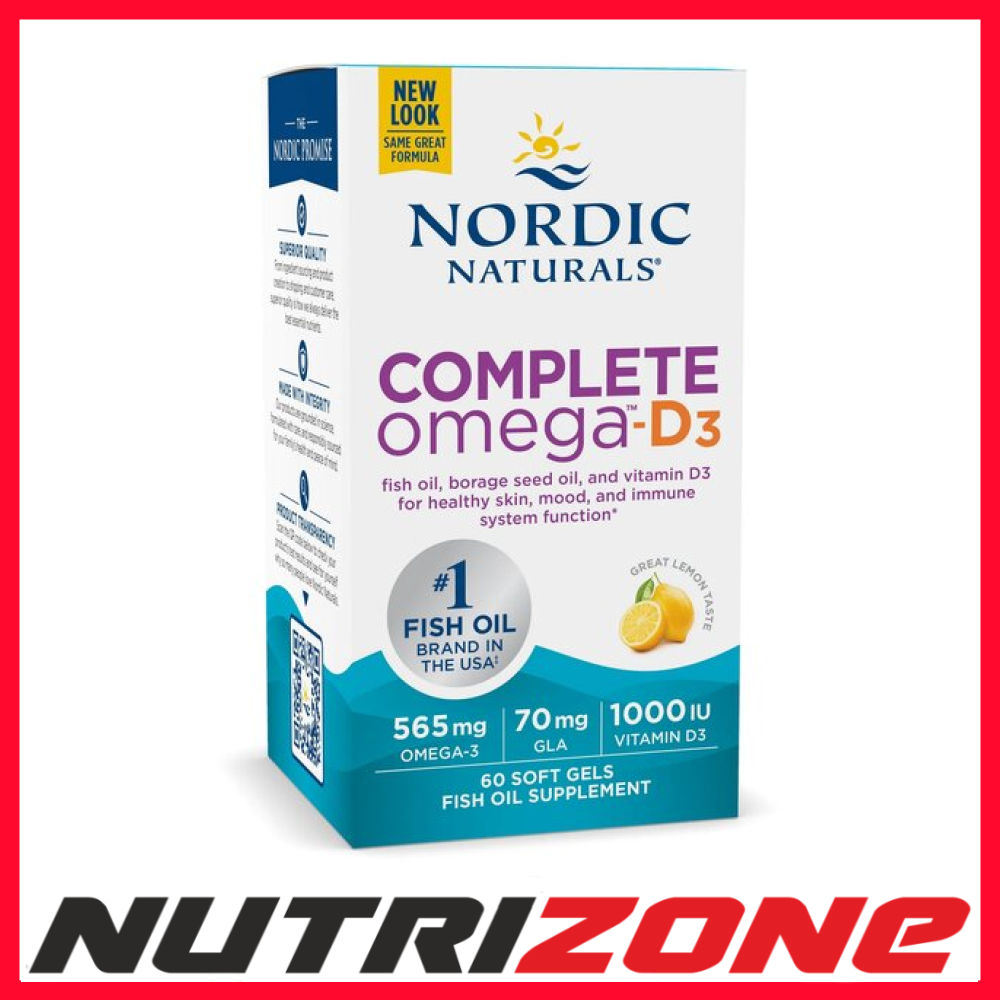 Nordic Naturals Complete Omega-D3 565mg Lemon - 120 softgels