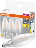 Osram Led Base Classic B Lampe Kerzenform E14 Matt 2700K 3Er Pack Ersatz 40W