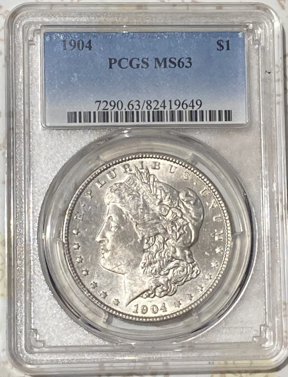 Philadelphia MS 63 Graded 1904 Year Morgan US Dollars (1878-1921