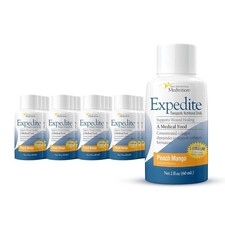 Medtrition Expedite Liquid Collagen – Peach Mango, 2 oz, Pack of 24 | Post-Surge