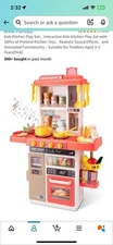 Kids Kitchen Play Set，Interactive Kids Kitchen Play Set with 50Pcs