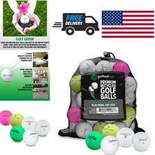 Affordable Recycled Golf Balls 48 Count Assorted Colors for Weekend Golfers