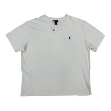 MINOR DEFECT Polo Ralph Lauren Men's Solid V-Neck T-Shirt - White - Size: XXL