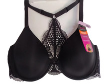 Maidenform One Fab Fit Womens Everyday Full Coverage Racerback Bra BLACK 38D