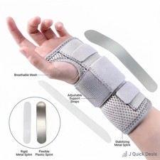 NEW Wrist Brace for Carpal Tunnel - Adjustable Night Support Brace with Splints