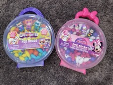 Set Of 2, Disney Junior Minnie And Super Kitties Pop Beads, NIP-SEALED