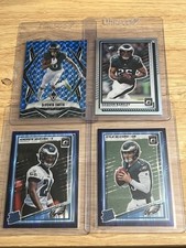 Panini DeVonta Smith Saquon Barkley Eagles Rookie NFL Card Lot (4)