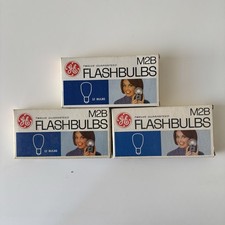 GE M2B Flashbulbs Vintage Camera Flash Bulbs Lot of 3 Boxes 36 Bulbs USA
