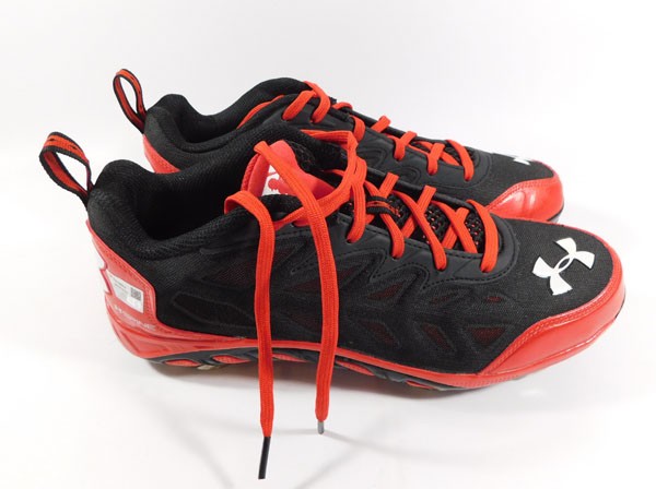 New Maryland Terrapins Player Exclusive Under Armour Spine Metal Size 9.5 COA thumbnail 7